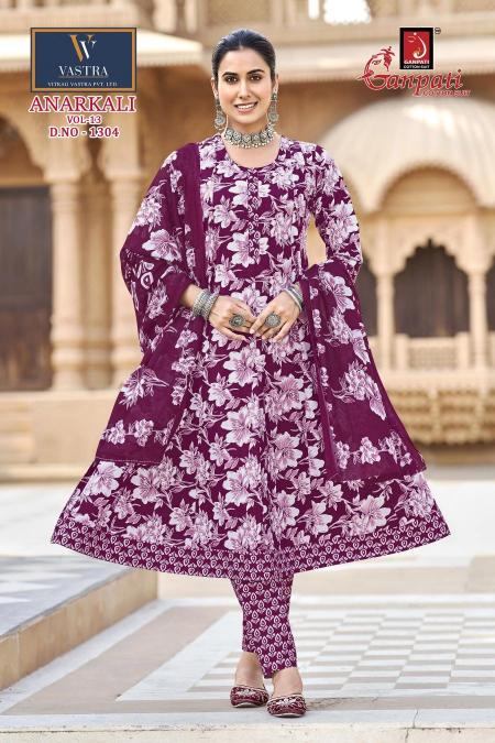 Ganpati anarkali vol-13 wholesale kurtis market